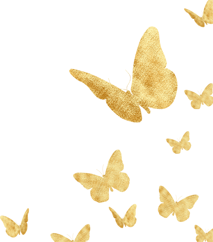 Gold Glitter Butterfly